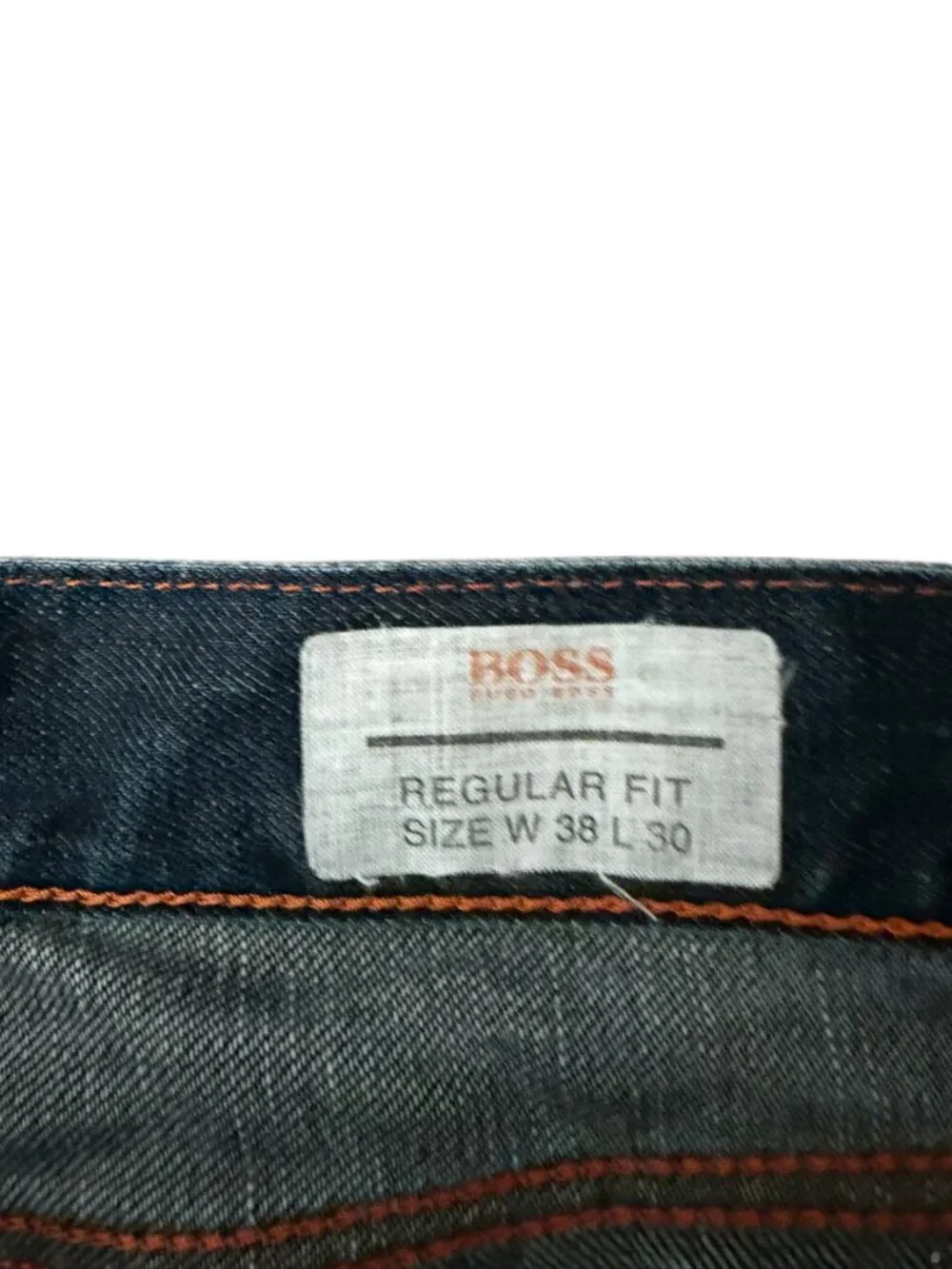 BOSS Hugo Boss Men’s Orange Regular Fit Straight Button Fly Jeans Size 38x30